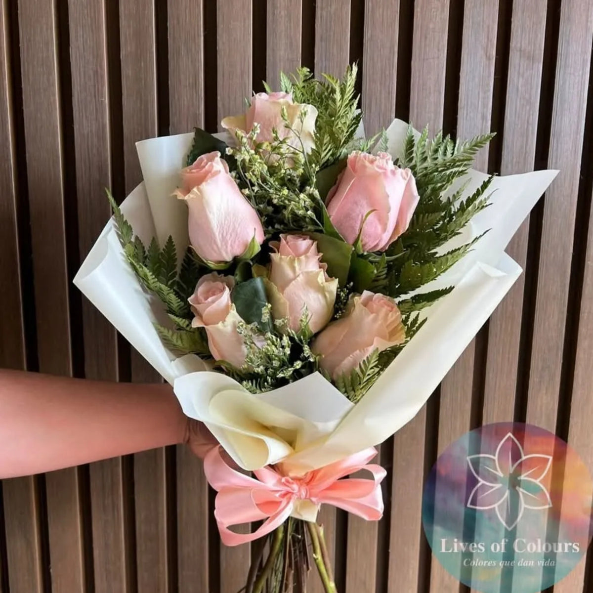 Ramo de 6 Rosas Rosadas